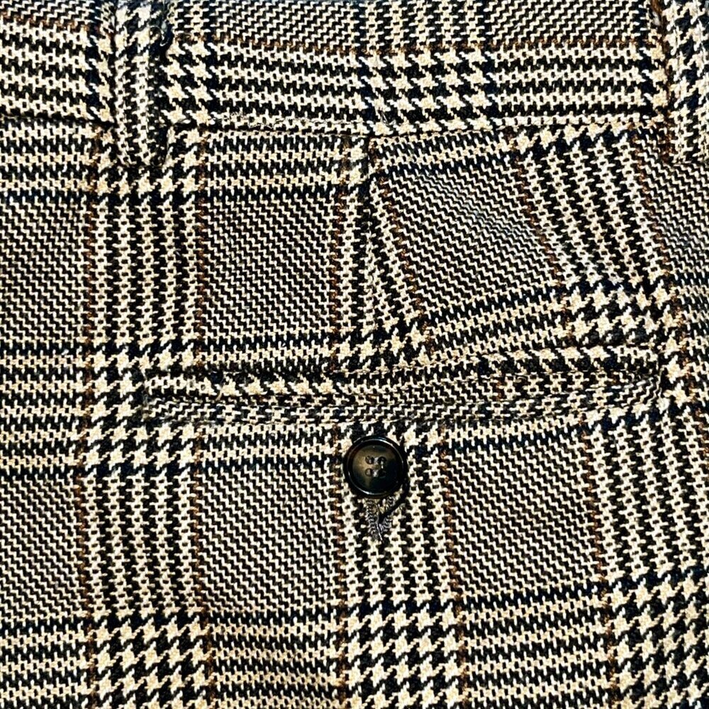 Vintage Michel Axel Paris Wool Plaid Pants - EU 50 - Classic Glen Plaid - VGUC - Picture 9 of 11